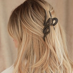 Pince à cheveux swirl taupe