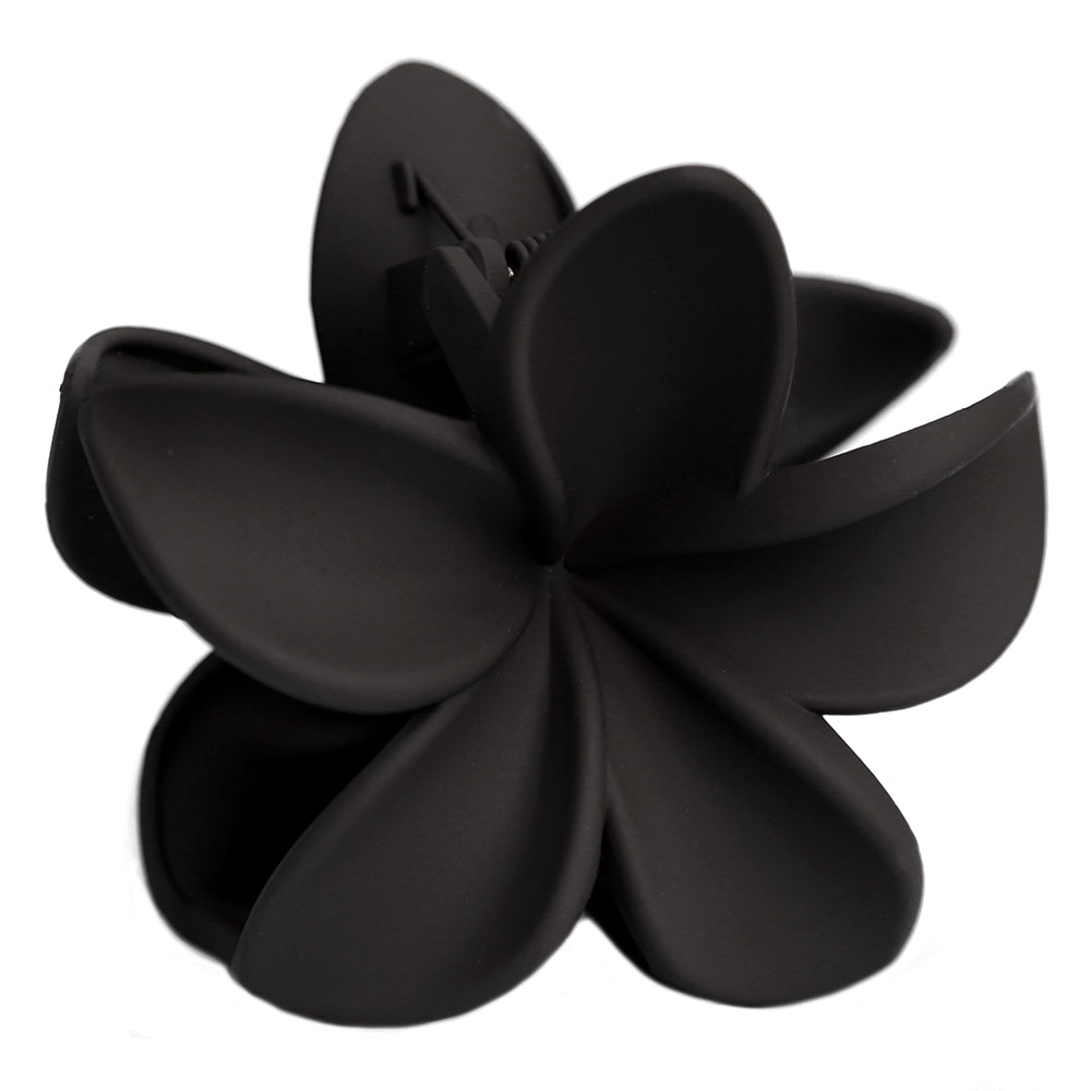 Pinza para el pelo con forma de flor negra