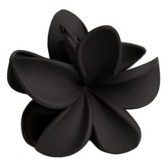 Pinza para el pelo con forma de flor negra
