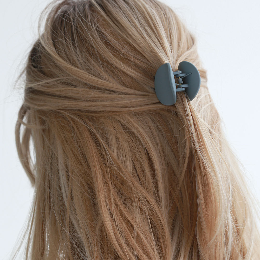 Haarspange rund greige