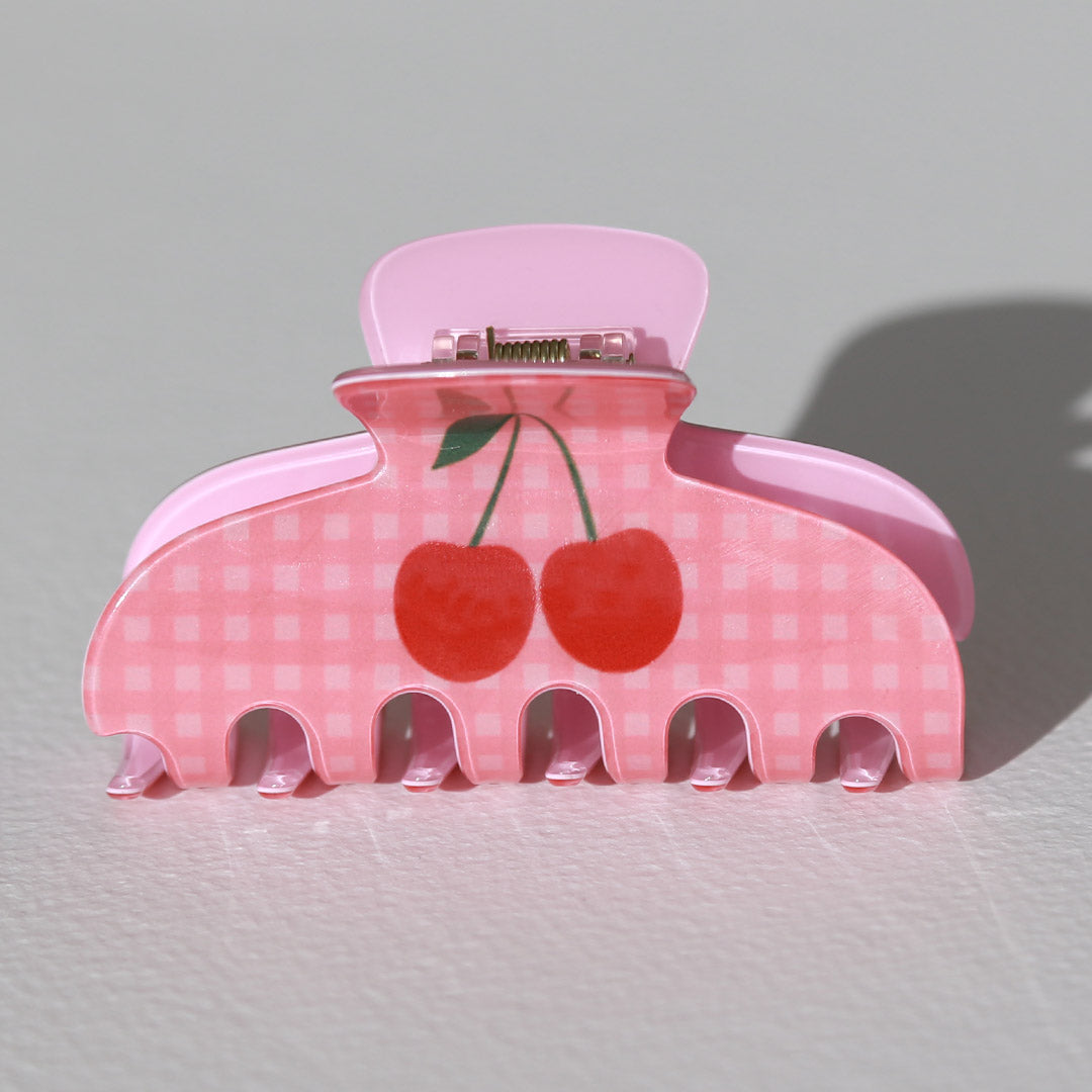 Hair clip diamond cherry pink
