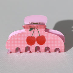 Hair clip diamond cherry pink