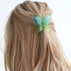 Hair clip butterfly green