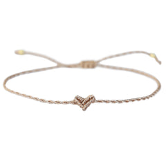 Love Ibiza heart bracelet champagne