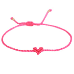 Love Ibiza Herzarmband dunkelrosa