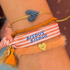 Armband flauschig Lachs