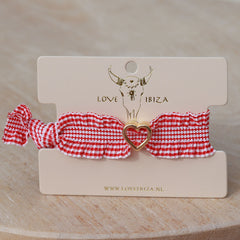 Rotes Herz Rüschen armband