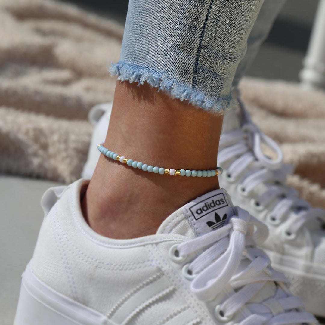 Enkelbandje Jondal turquoise