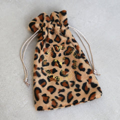 Bolsa de regalo de terciopelo de leopardo