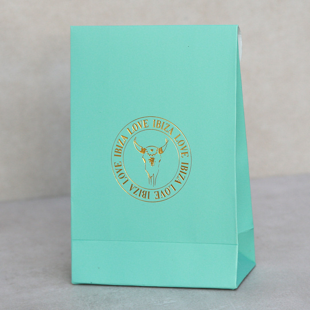 Luxe paper gift bag turquoise