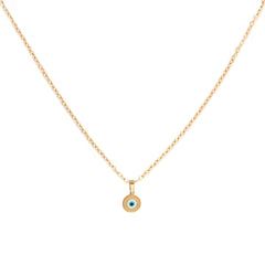 Cadena de oro con mal de ojo redonda