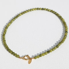 Collier Javéa pierre d'olive