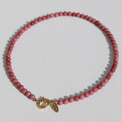 Collier Javea en pierre rose