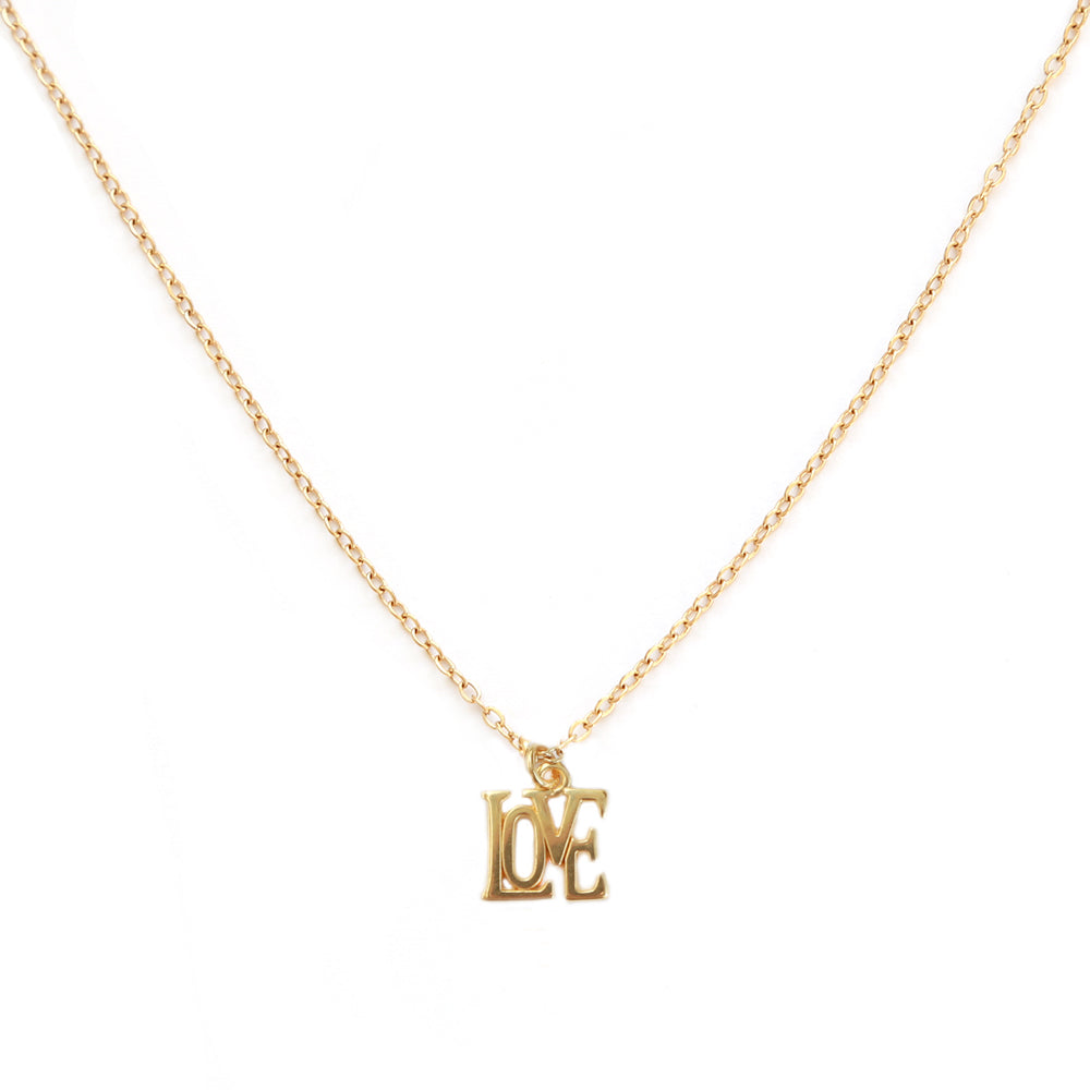 Gold chain love letter