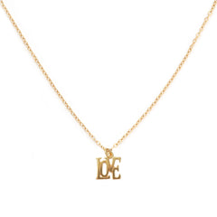Gold chain love letter