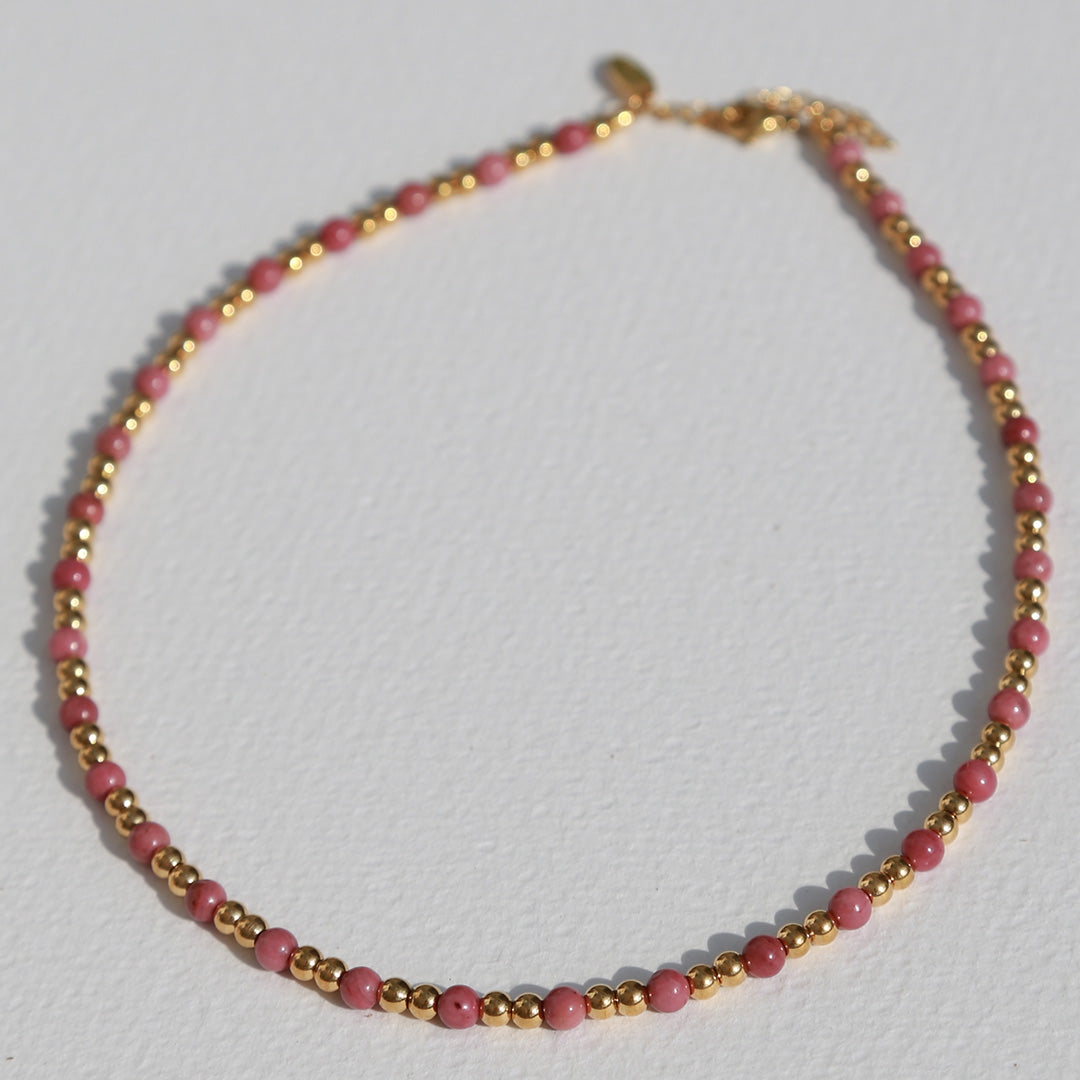Collier Moraira en pierre rose