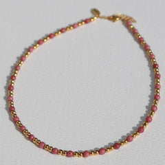 Collier Moraira en pierre rose