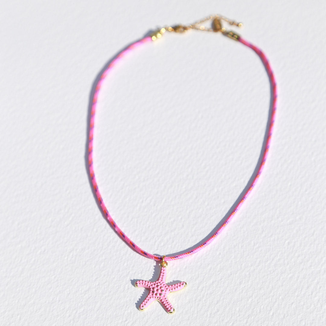 Ketting Surf zeester roze