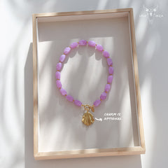 Collier en or Rocks lila