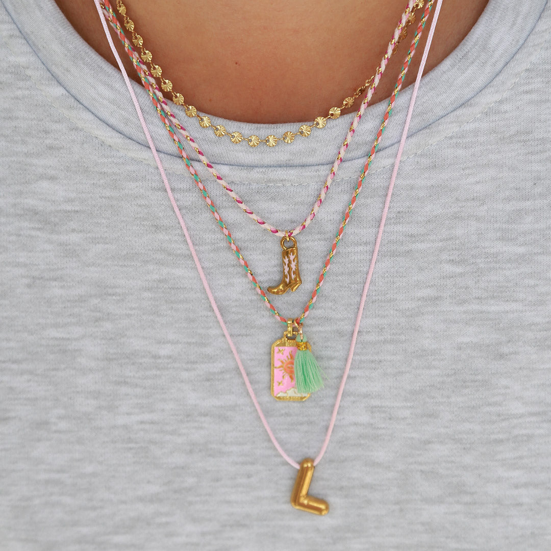 Gold chain flowers