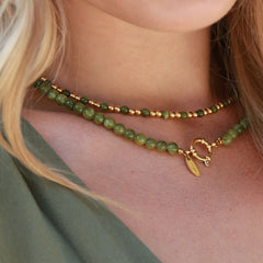 Javea olive stone necklace