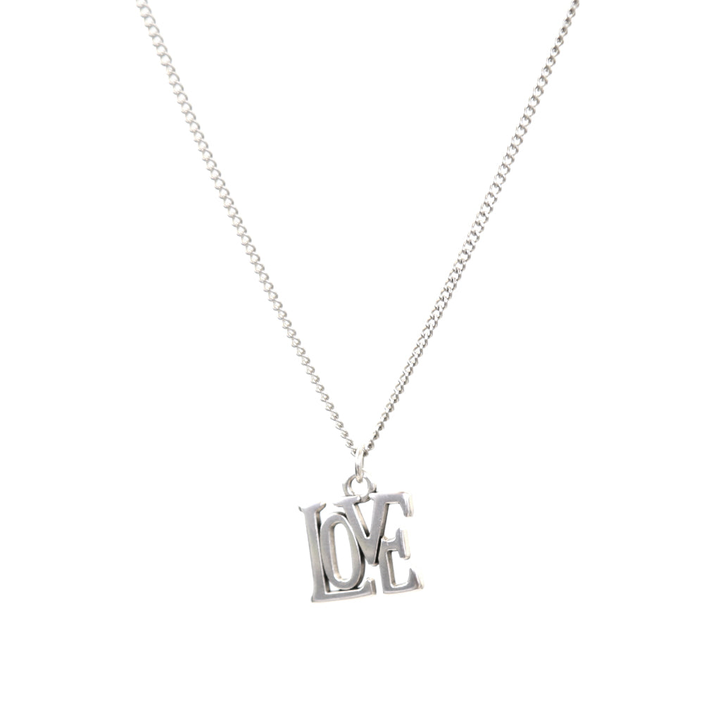 Silver necklace love letter