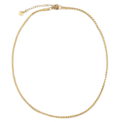 Cadena fina de oro cadena retorcida
