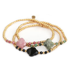 Armband Facettenklee schwarz