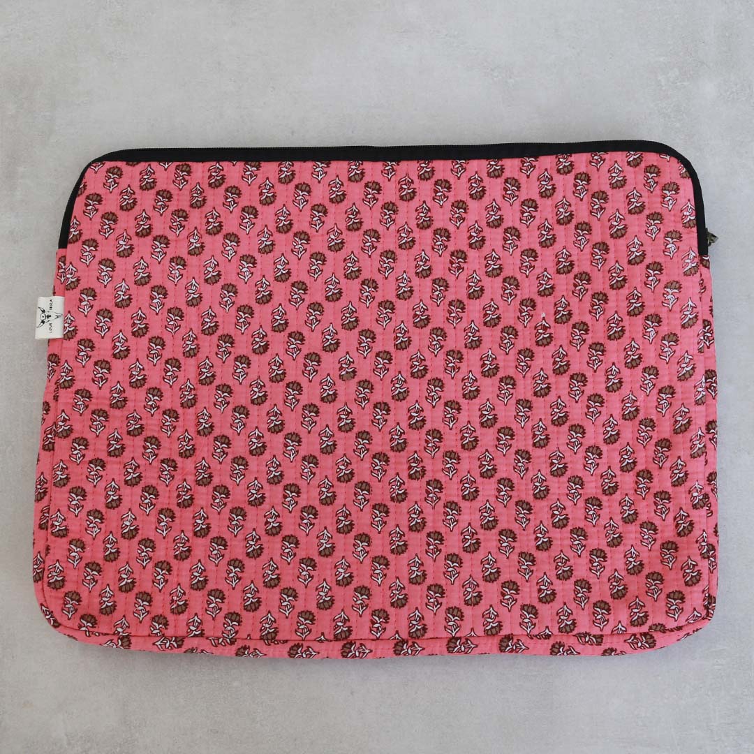 Laptop sleeve Indian coral