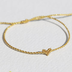 Armband klein hart goud