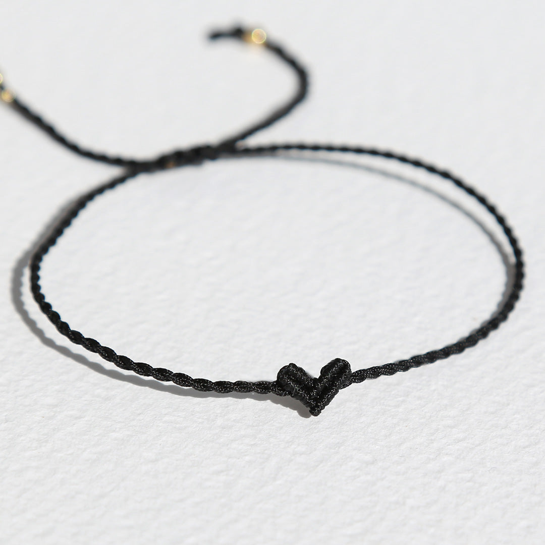 Bracelet coeur Love Ibiza noir