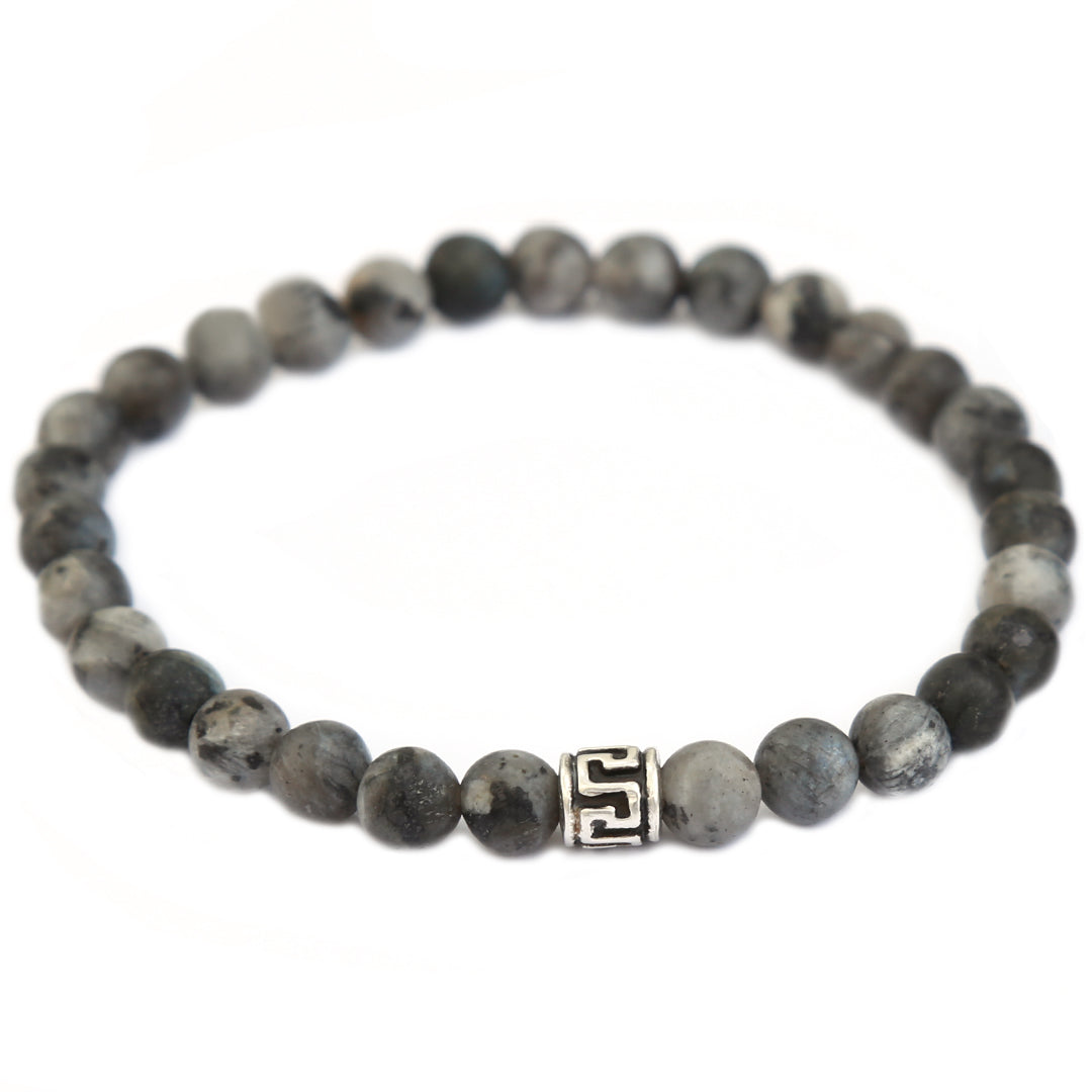 Armband grey stone for men