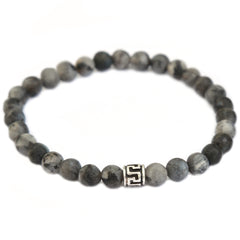 Armband grey stone for men