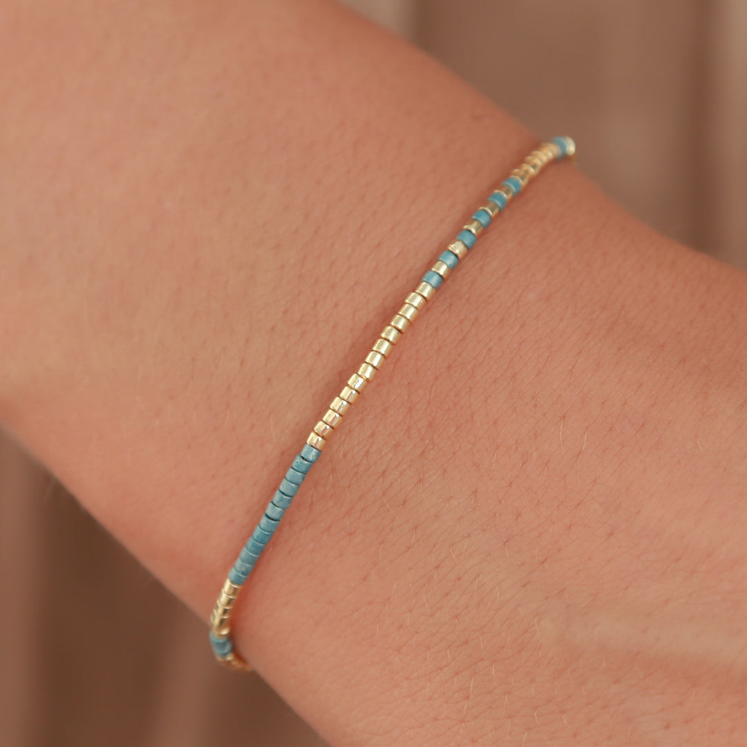 Bracelet miyuki vert d'eau