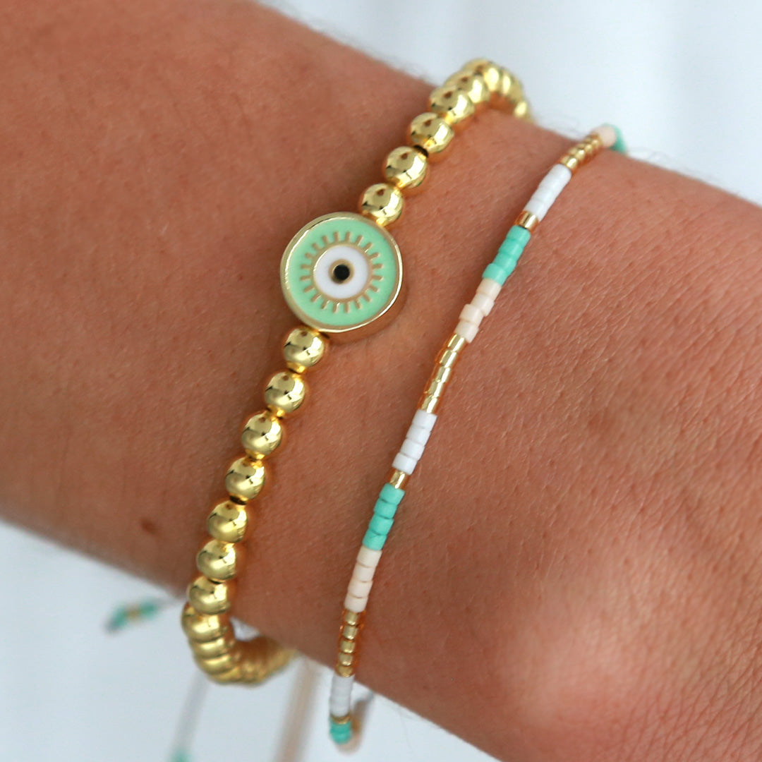 Bracelet miyuki colors turquoise