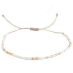 Armband miyuki white gold