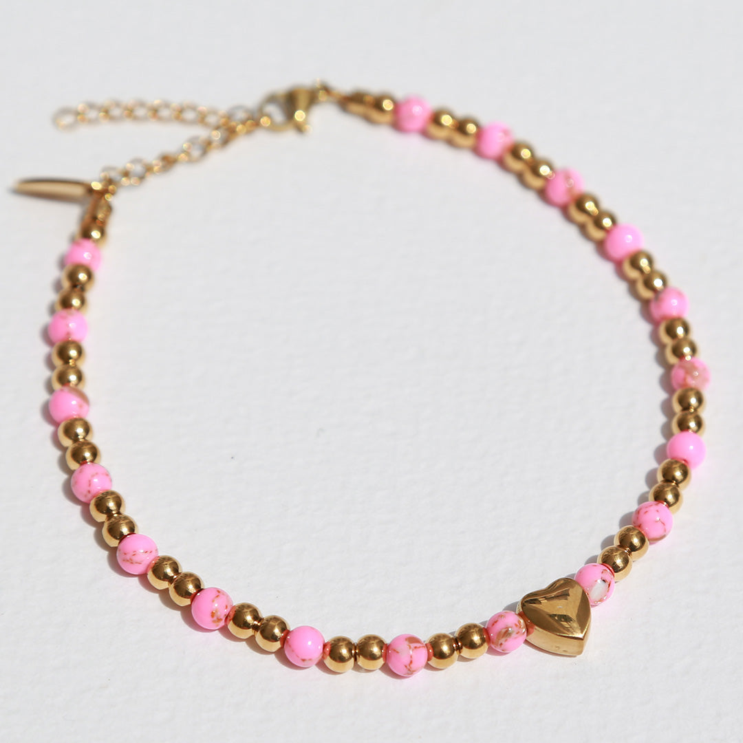 Moraira enkelband pink