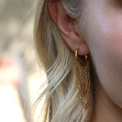 Gold Chain Reaction earrings