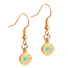 Ohrringe Amazonit Gold
