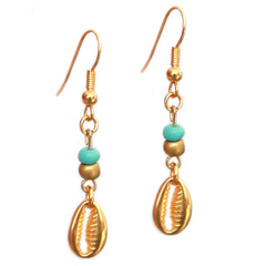 Gouden oorbellen golden shell