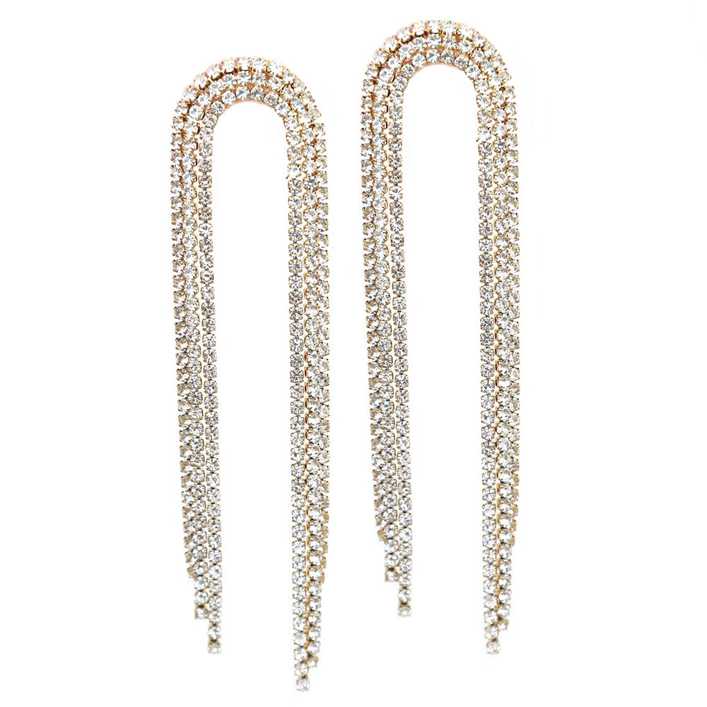 Boucles d'oreilles recouvertes de diamants ovales