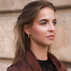 Gouden oorbellen twisted hoops