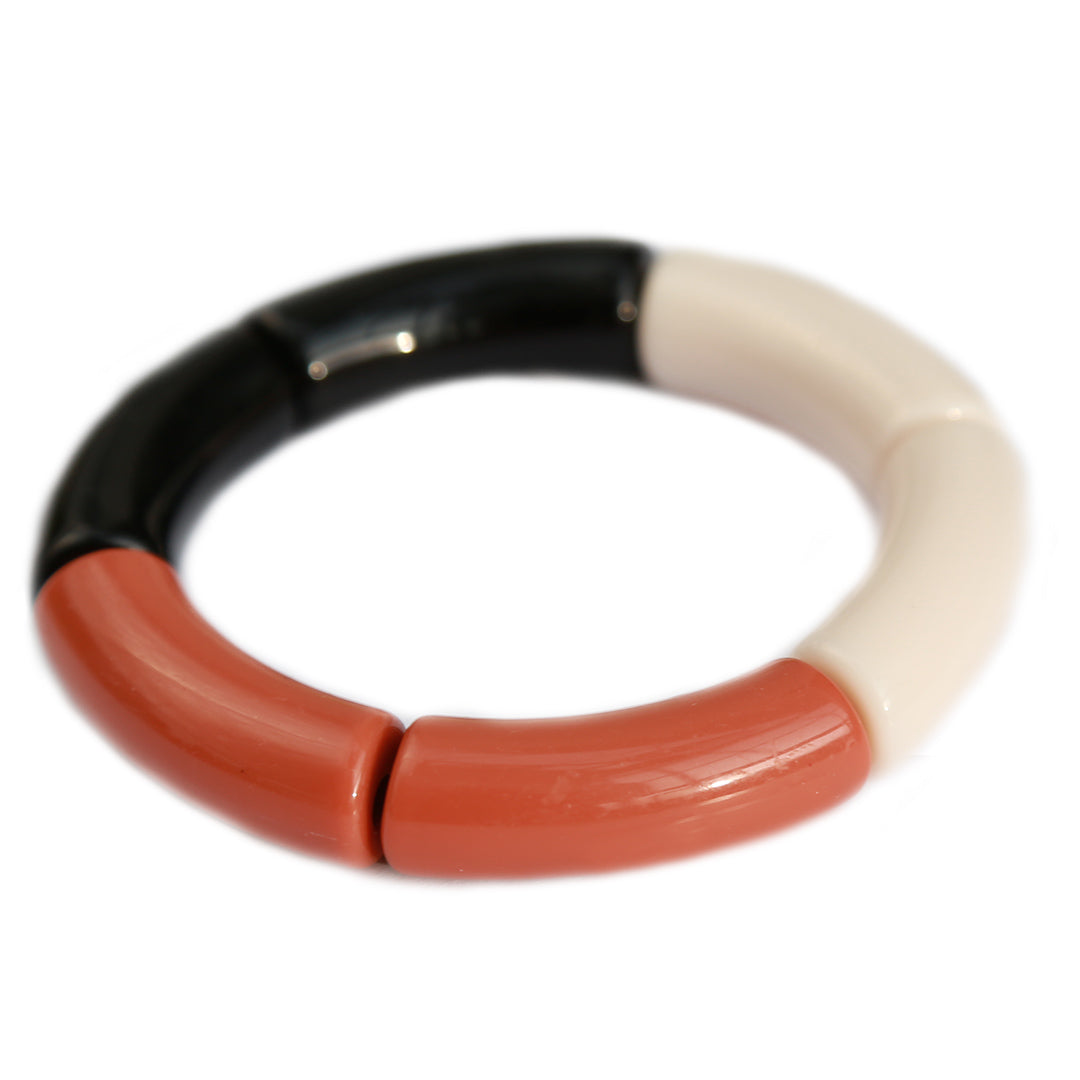 Armband penne black brown cream