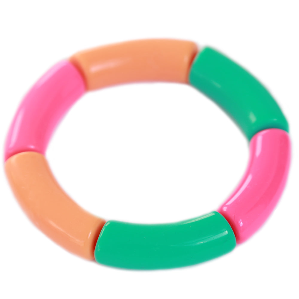 Armband Penne grün orange rosa