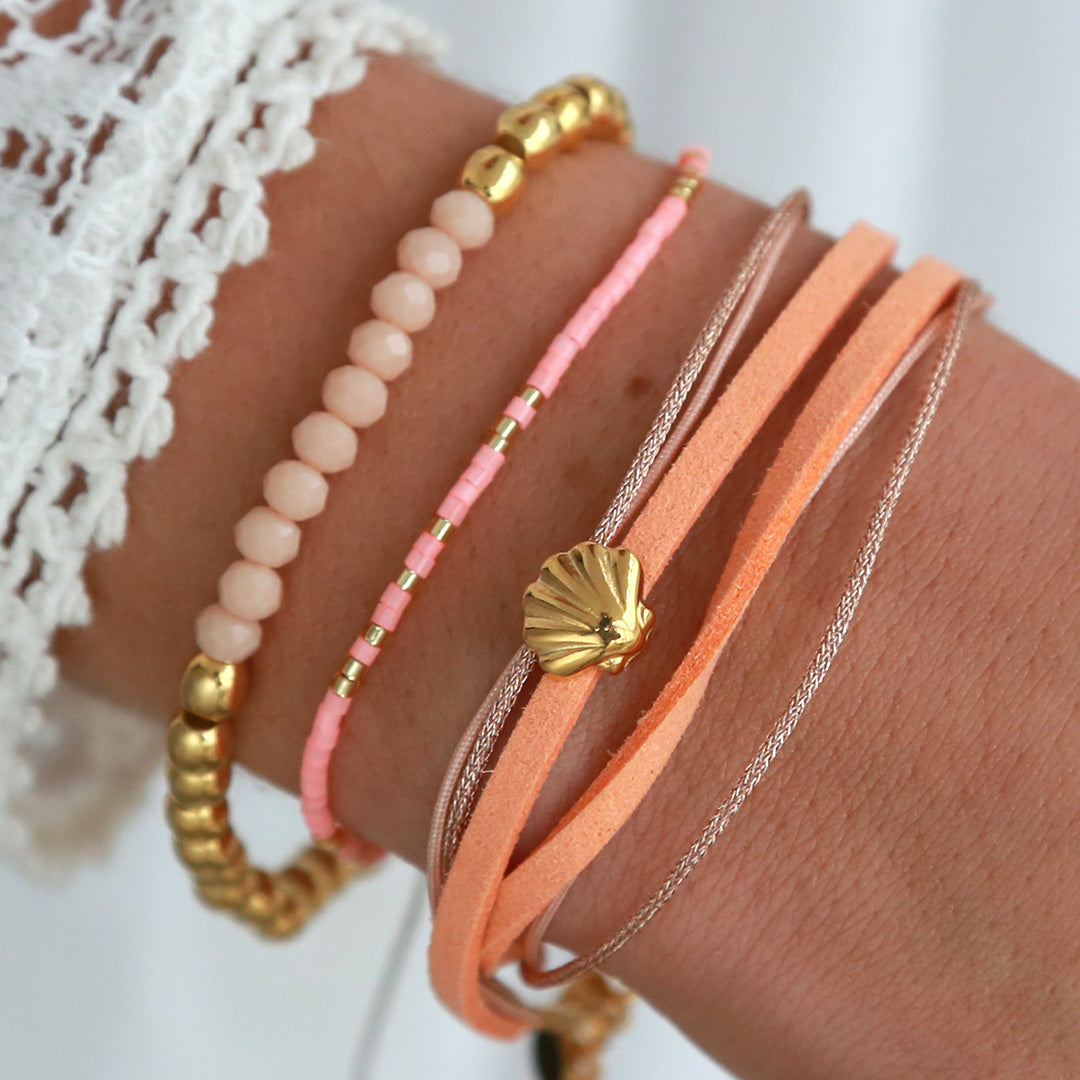 Armband miyuki neon coral