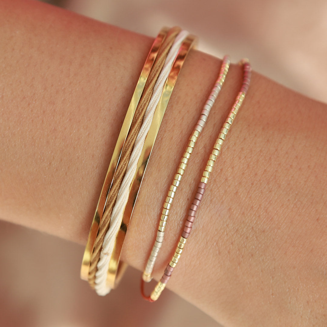 Miyuki armband champagne gold