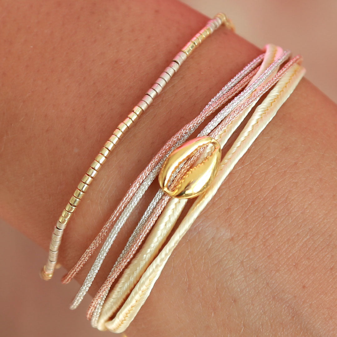 Miyuki bracelet champagne gold