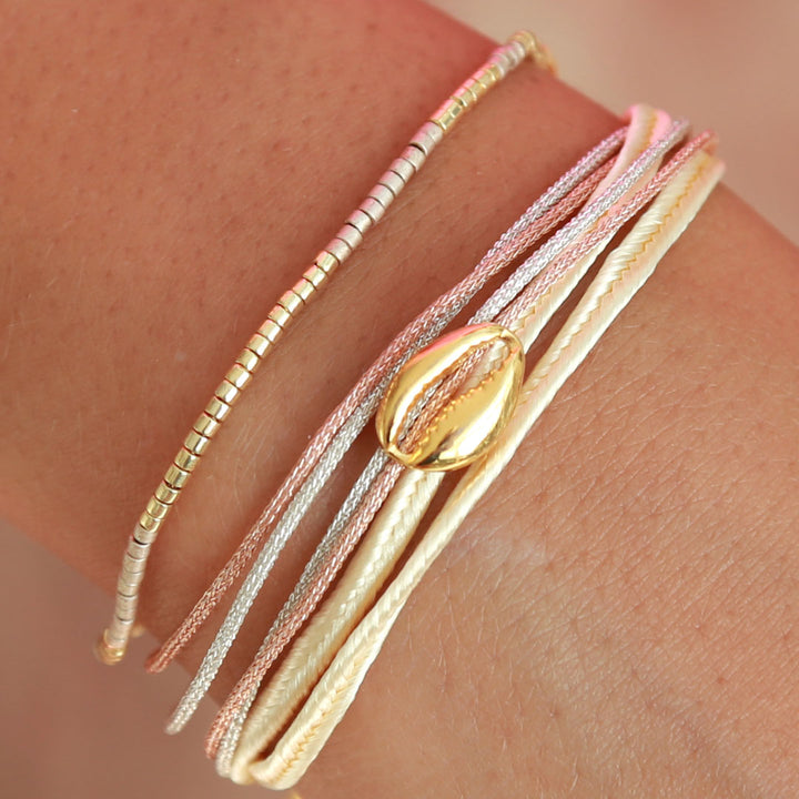 Miyuki armband champagne gold