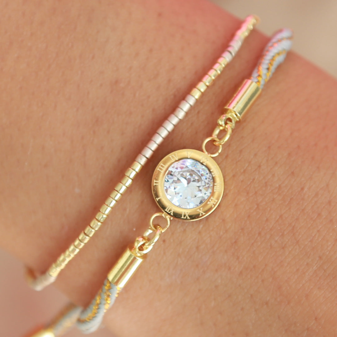 Miyuki bracelet champagne gold