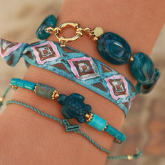 Bracelet tortue turquoise